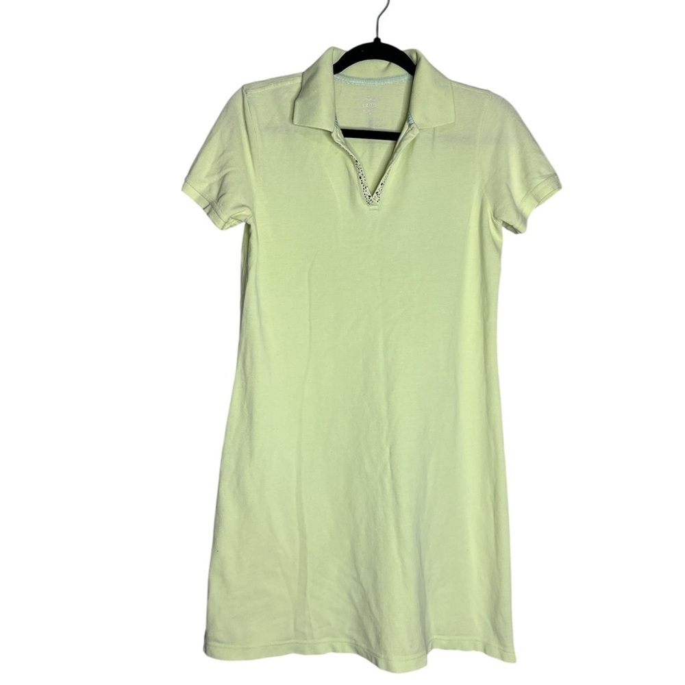 IZOD Light Green Polo Cotton Golf Dress Beaded, size S